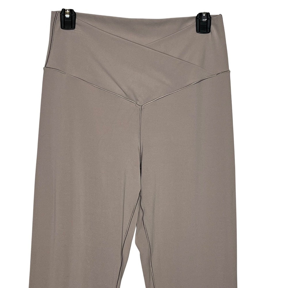 OFFLINE by Aerie XL Crossover High Waist Flare Leggings Taupe Brown Yoga
